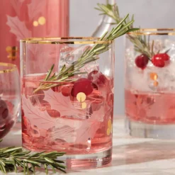 Holiday Gold Double Old-Fashioned Glasses, Set of 4