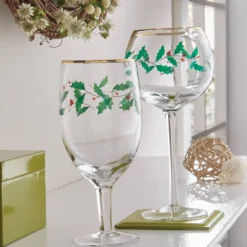 Holiday Iced Beverage Glasses, Set of 4