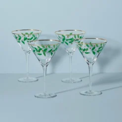 Holiday Martini Glasses, Set of 4