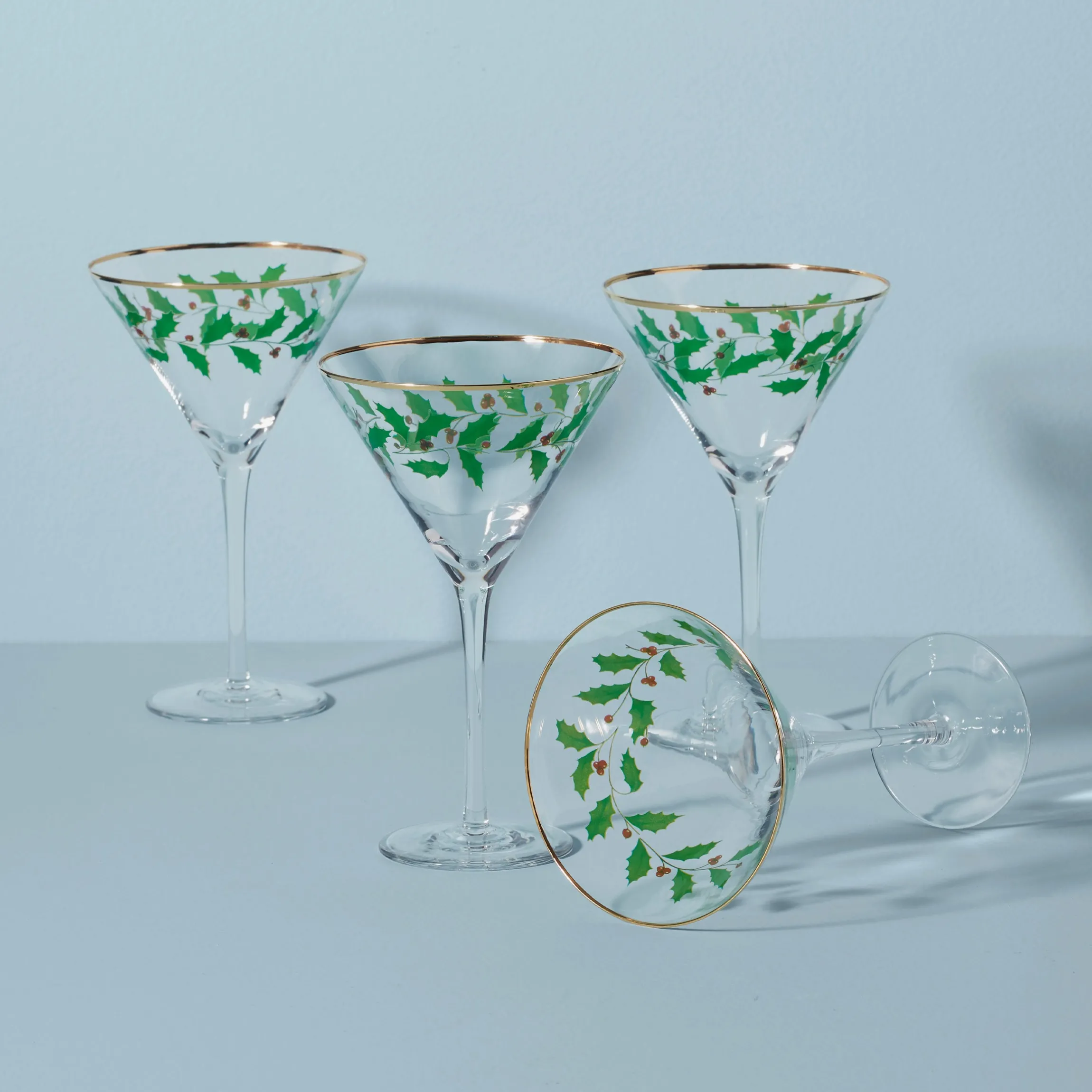 Holiday Martini Glasses, Set of 4