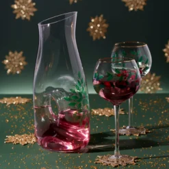 Holiday 3-Piece Decanter & Wine Glass Set