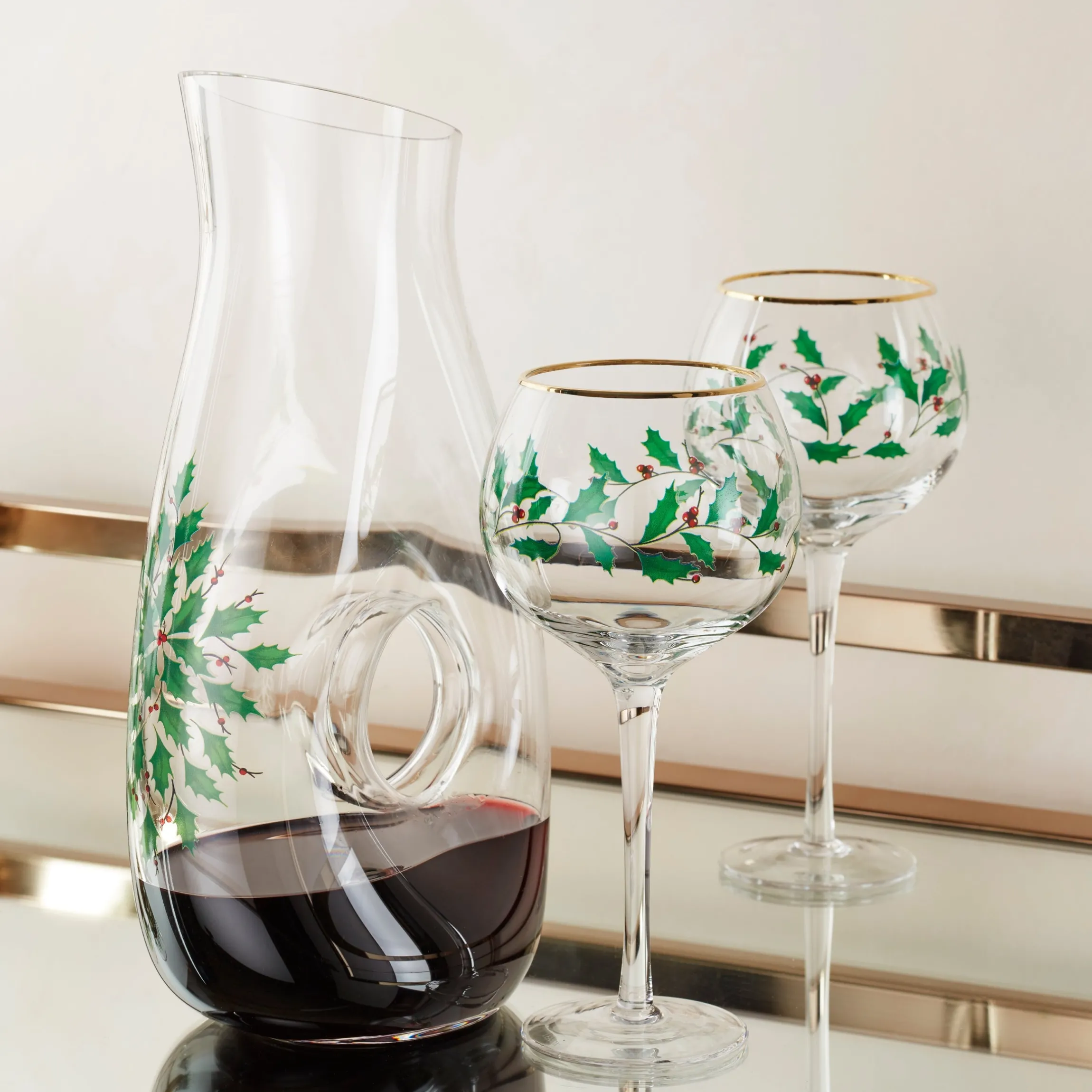 Holiday Pierced Decanter