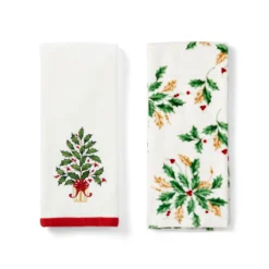 Holiday Tree Kitchen Towels, Set of 2