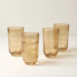 Homespun Amber Tall Tumbler - Set Of 4
