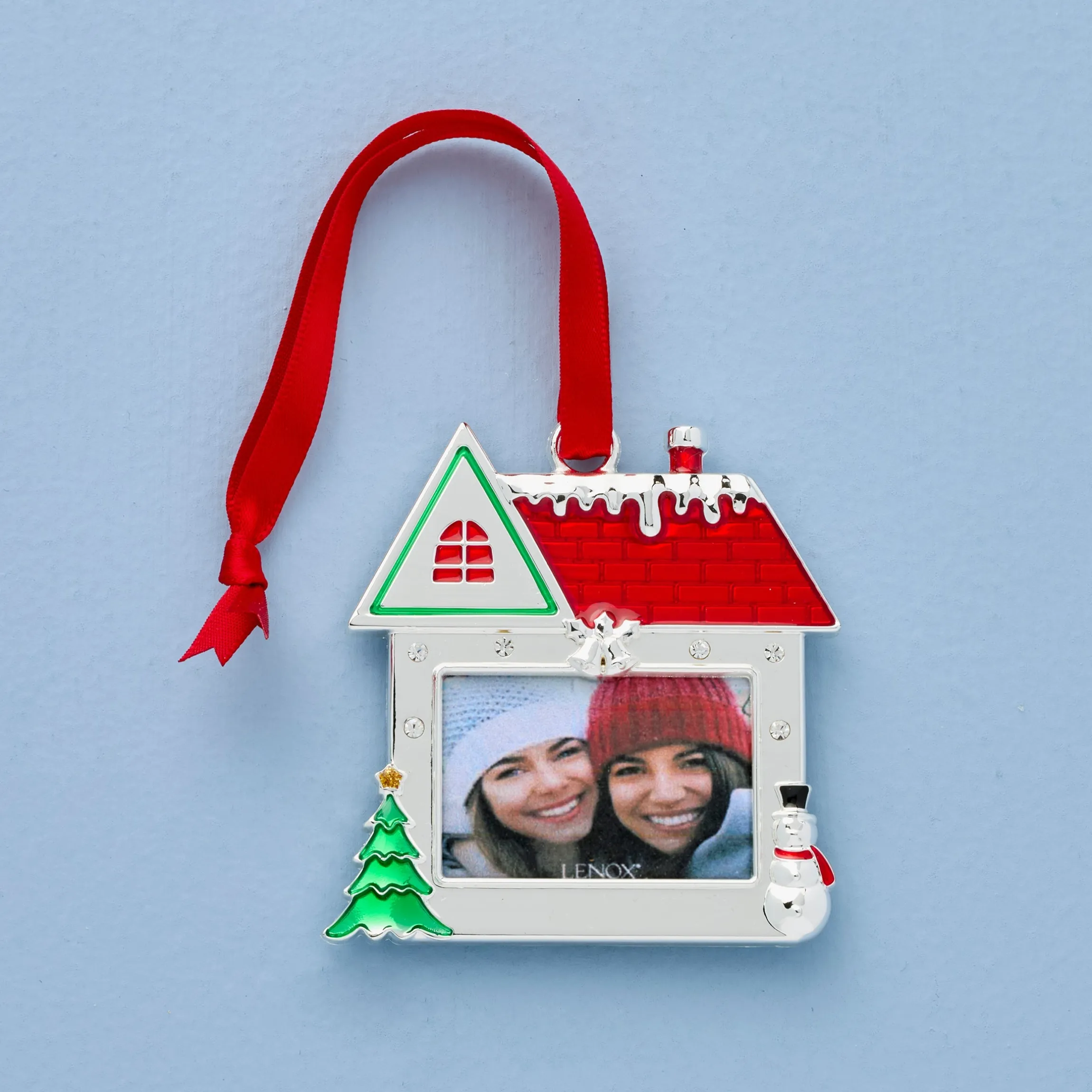 House Photo Frame Silverplate Ornament