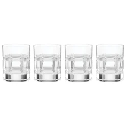 Hudson Crystal Double Old-Fashioned Glasses, Set of 4