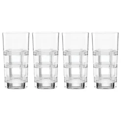 Hudson Crystal Highball Glasses, Set of 4