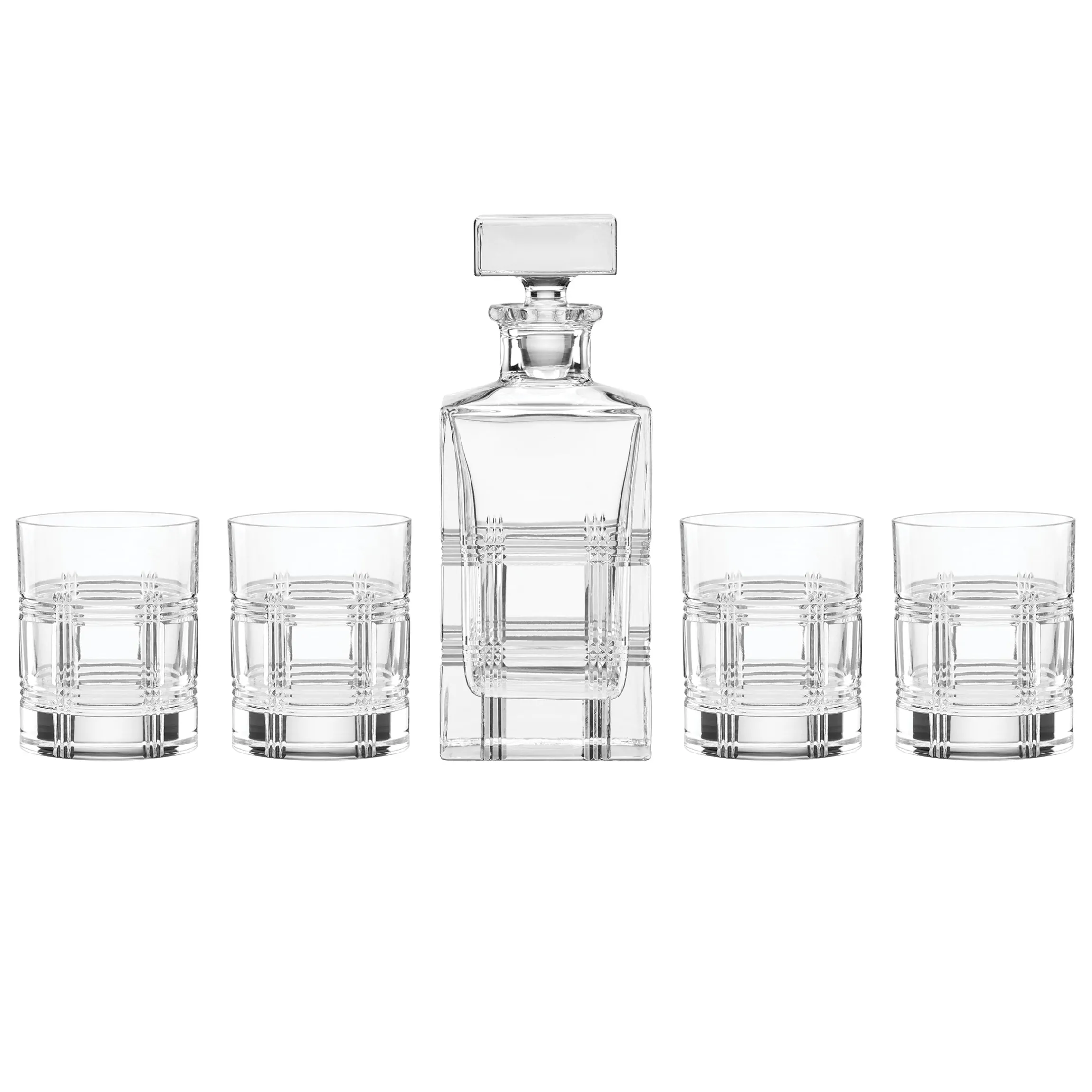 Hudson Crystal 5-Piece Whiskey Set