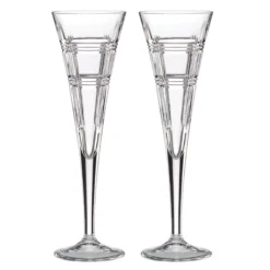 Hudson Crystal Toasting Flutes, Set of 2