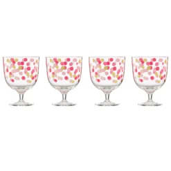 It's Raining Confetti Short Wine Glasses, Set of 4