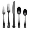 James Street Black Satin 20-Piece Flatware Set