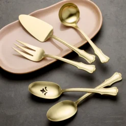 James Street Champagne Satin 5 Piece Hostess Set