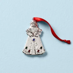 Jeweled Santa Charm Ornament