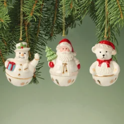 Jingle Bell Ornaments, Set of 3