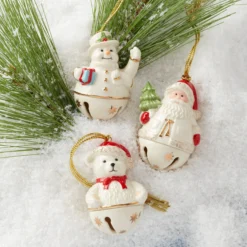 Jingle Bell Ornaments, Set of 3