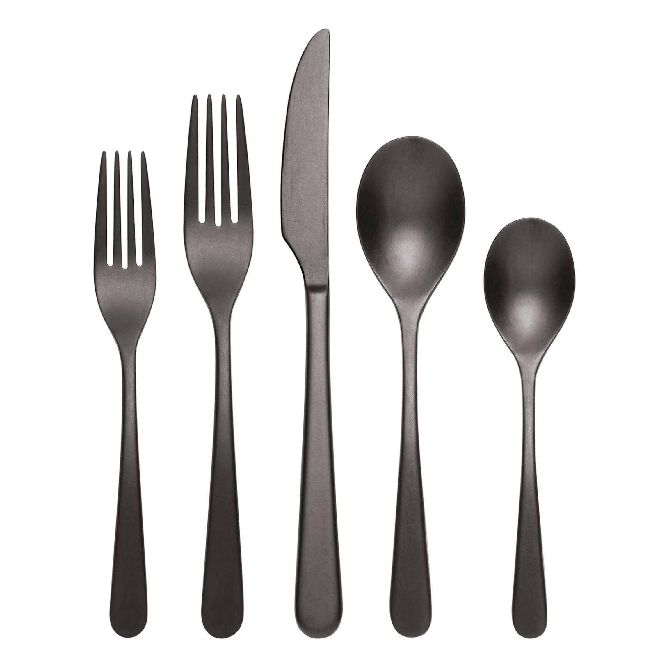 Kenbrook Black Vintage 20-Piece Flatware Set