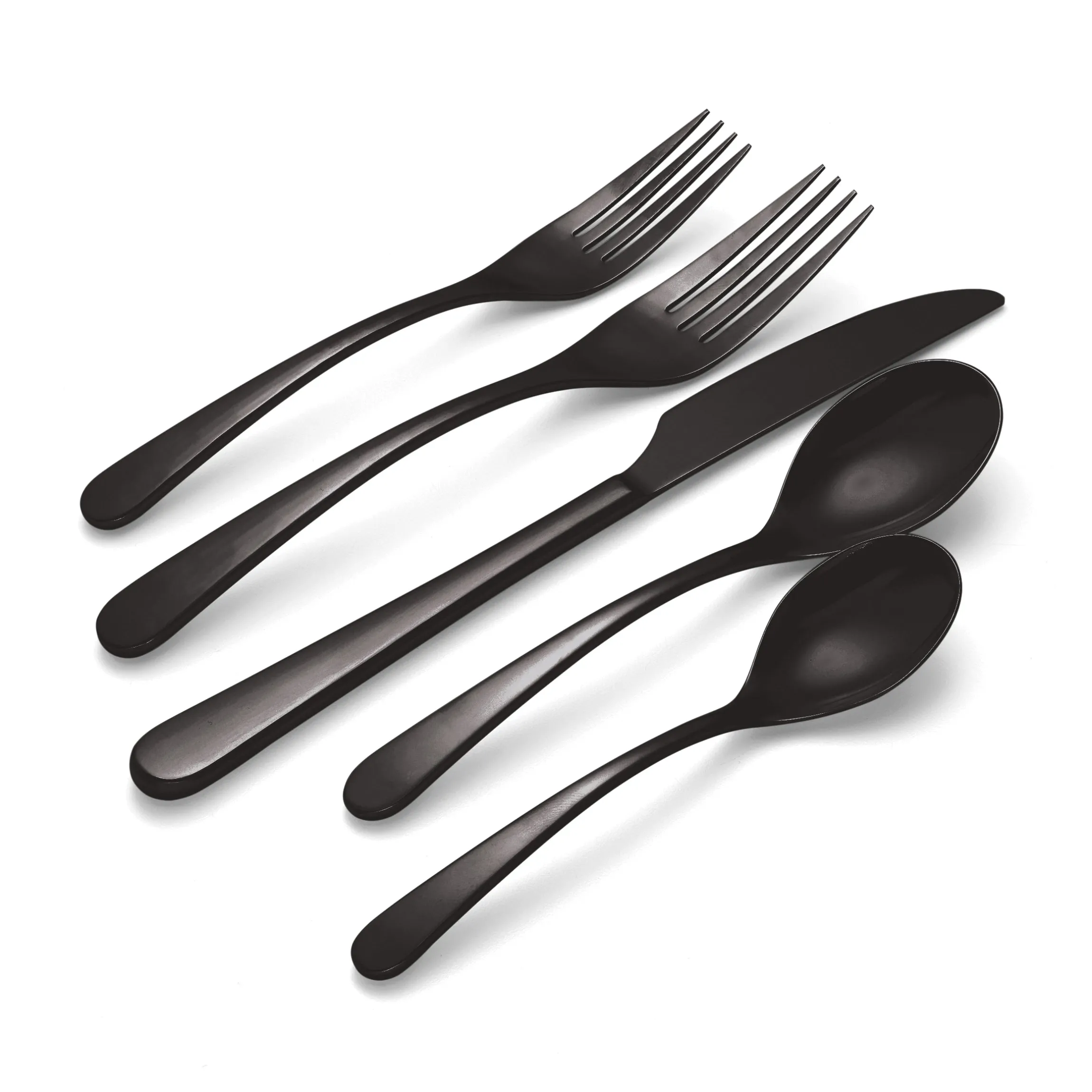 Kenbrook Black Vintage 20-Piece Flatware Set
