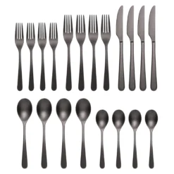Kenbrook Black Vintage 20-Piece Flatware Set