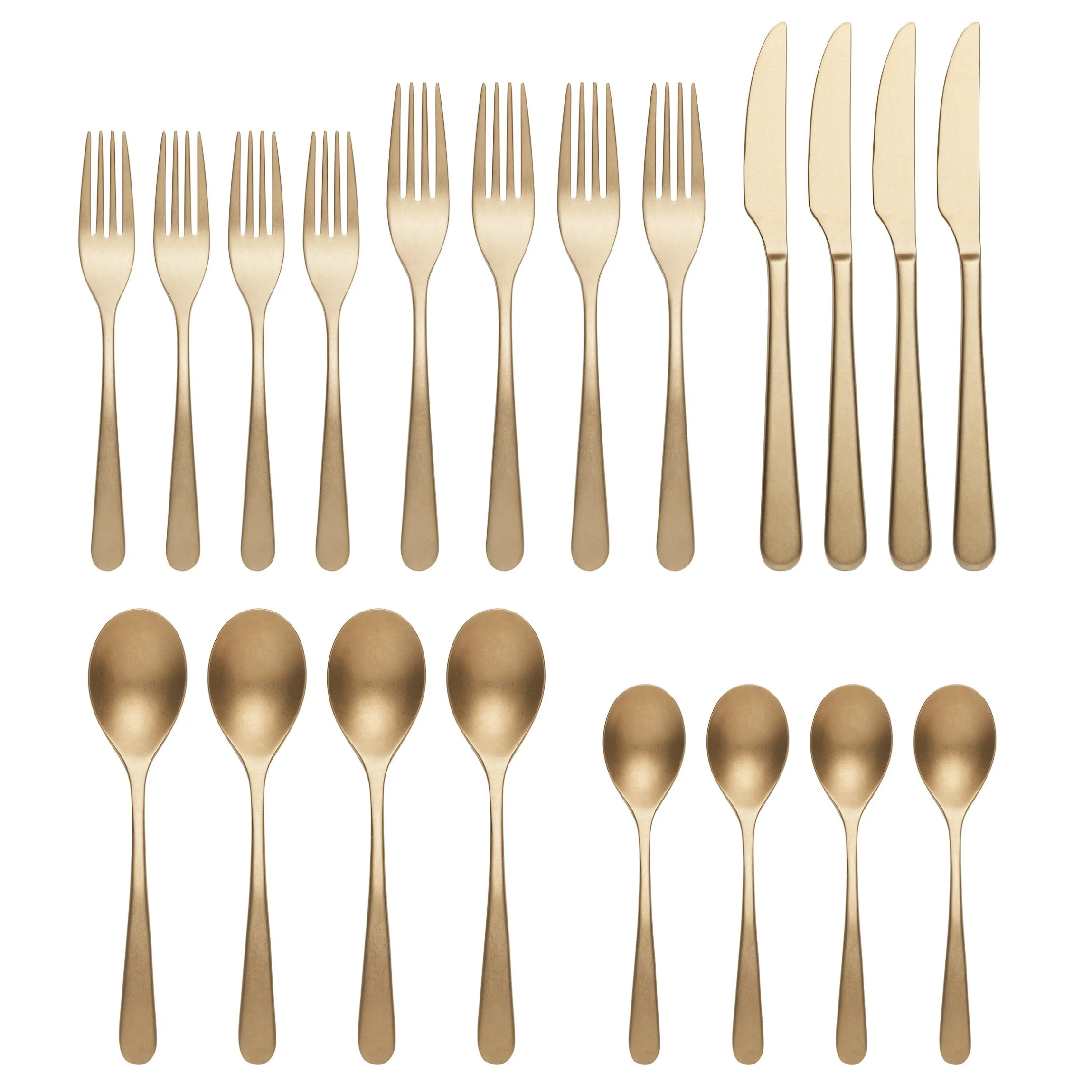 Kenbrook Champagne Vintage 20-Piece Flatware Set