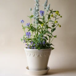 Kobenhavner Glazed Sand Stone 16cm Pot with Saucer