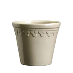 Kobenhavner Glazed Sand Stone 16cm Pot with Saucer