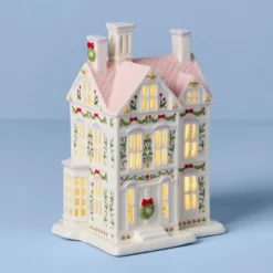 Lenox Holiday Village Lit Christmas House Figurine