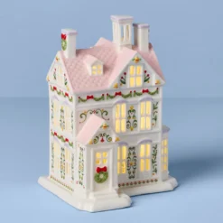 Lenox Holiday Village Lit Christmas House Figurine