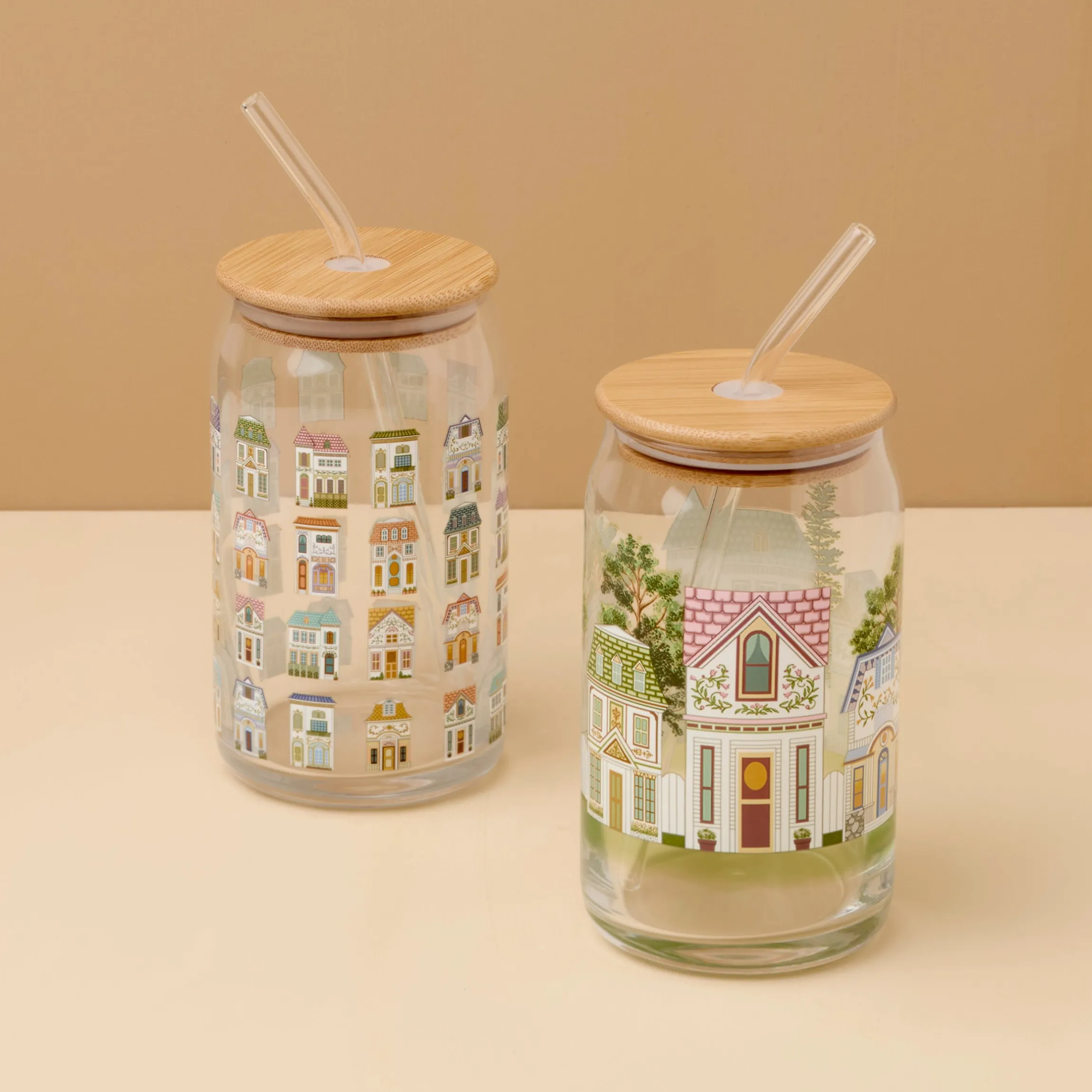 Lenox Spice Village Can Cooler Glasses, Set of 2