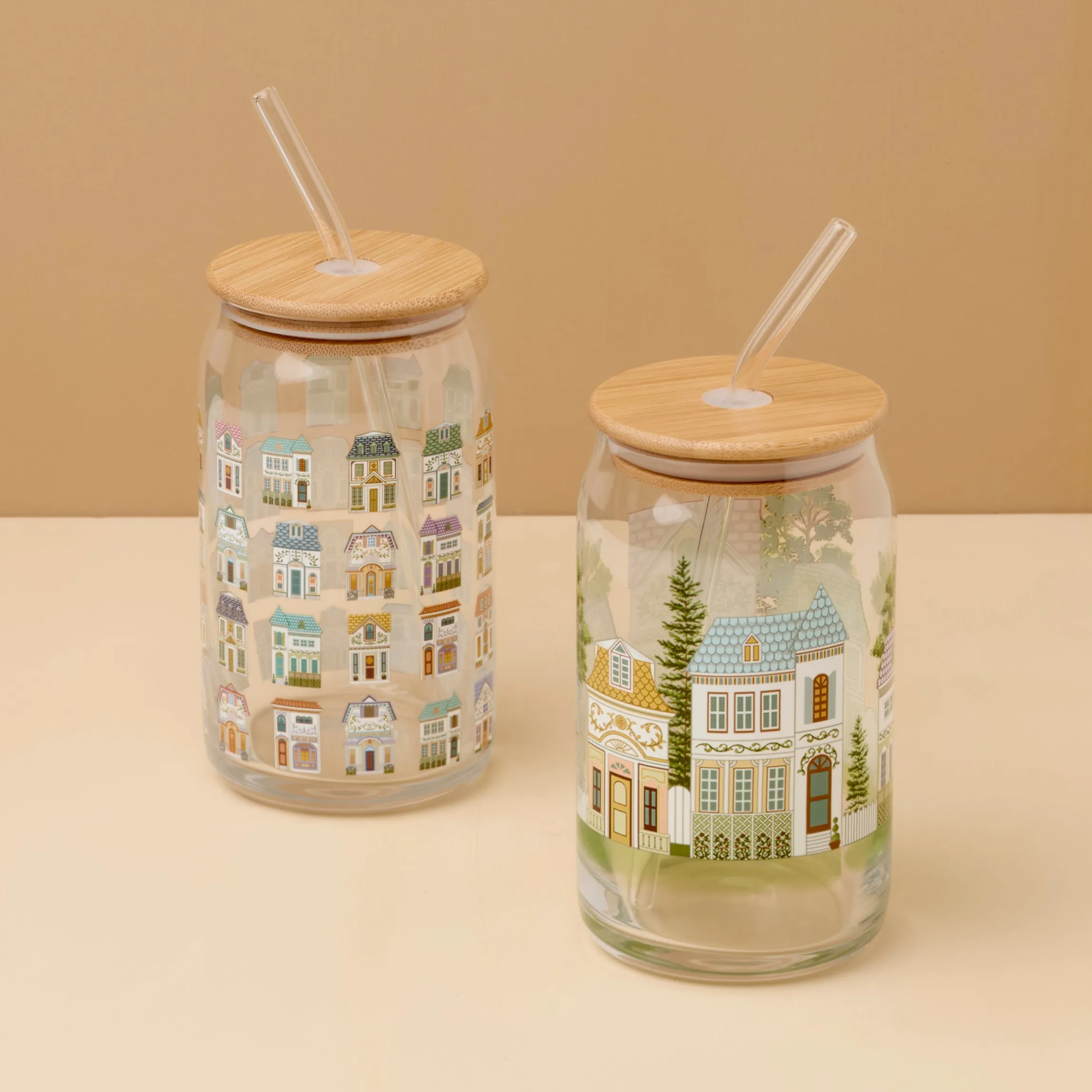 Lenox Spice Village Can Cooler Glasses, Set of 2