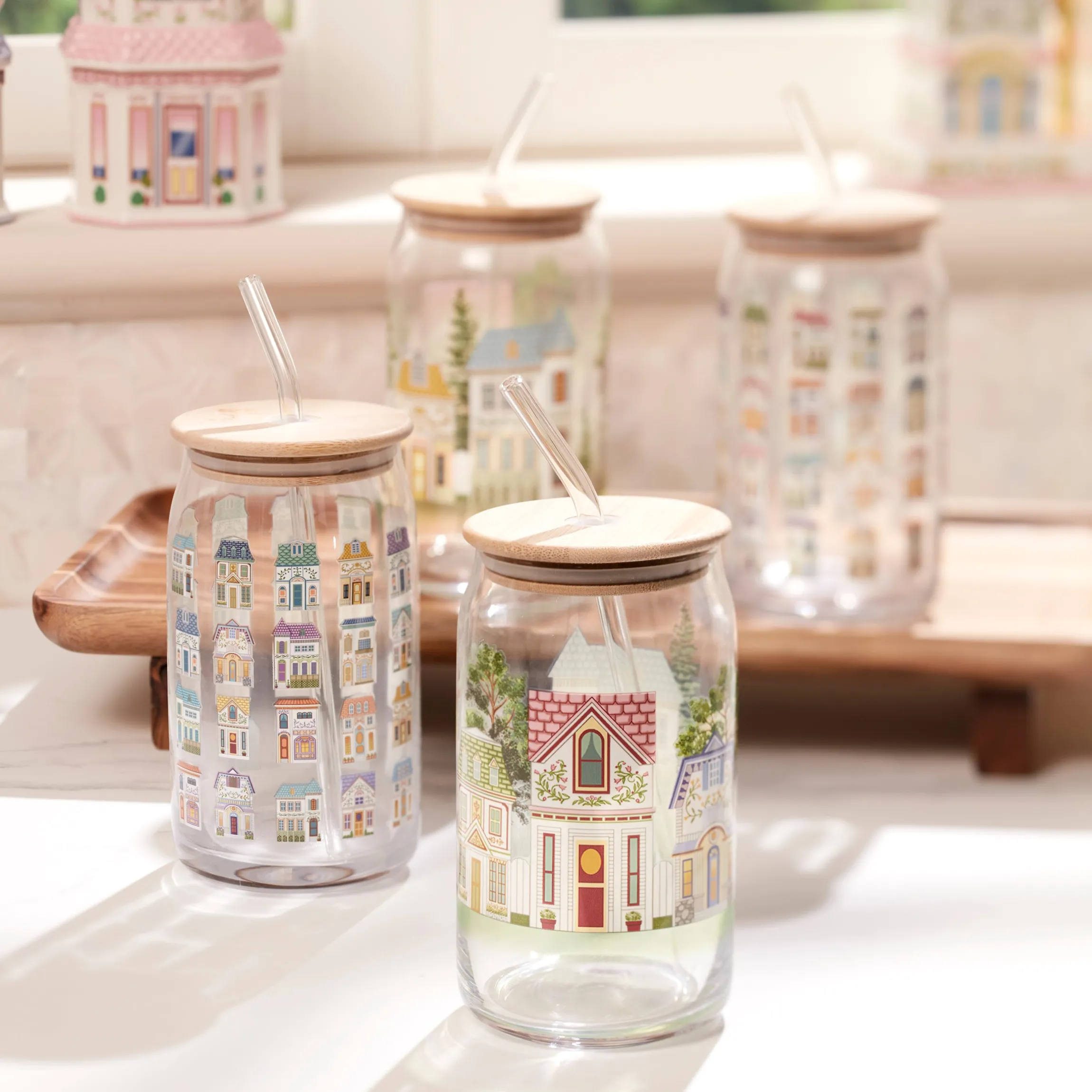 Lenox Spice Village Can Cooler Glasses, Set of 2