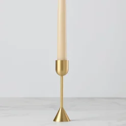 Light Gold Tall Taper Candle Holder