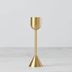 Light Gold Tall Taper Candle Holder