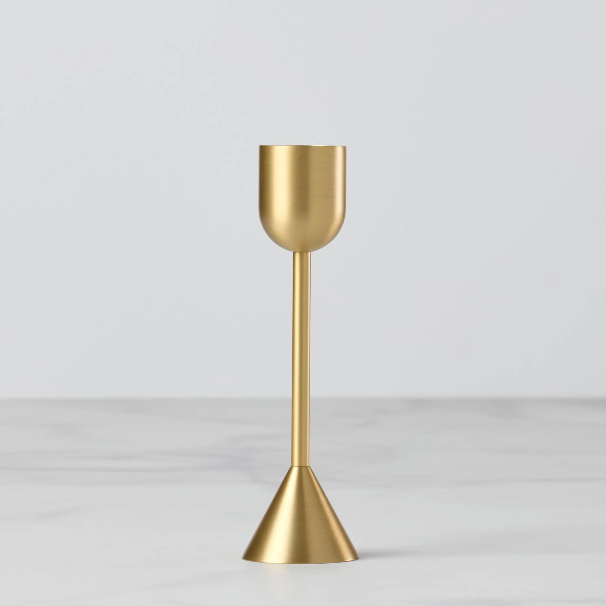 Light Gold Tall Taper Candle Holder