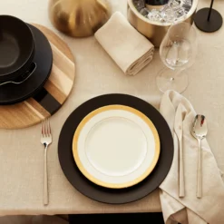 LX Collective Black 12-Piece Dinnerware Set