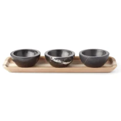 LX Collective Tray with 3 Dip Bowls