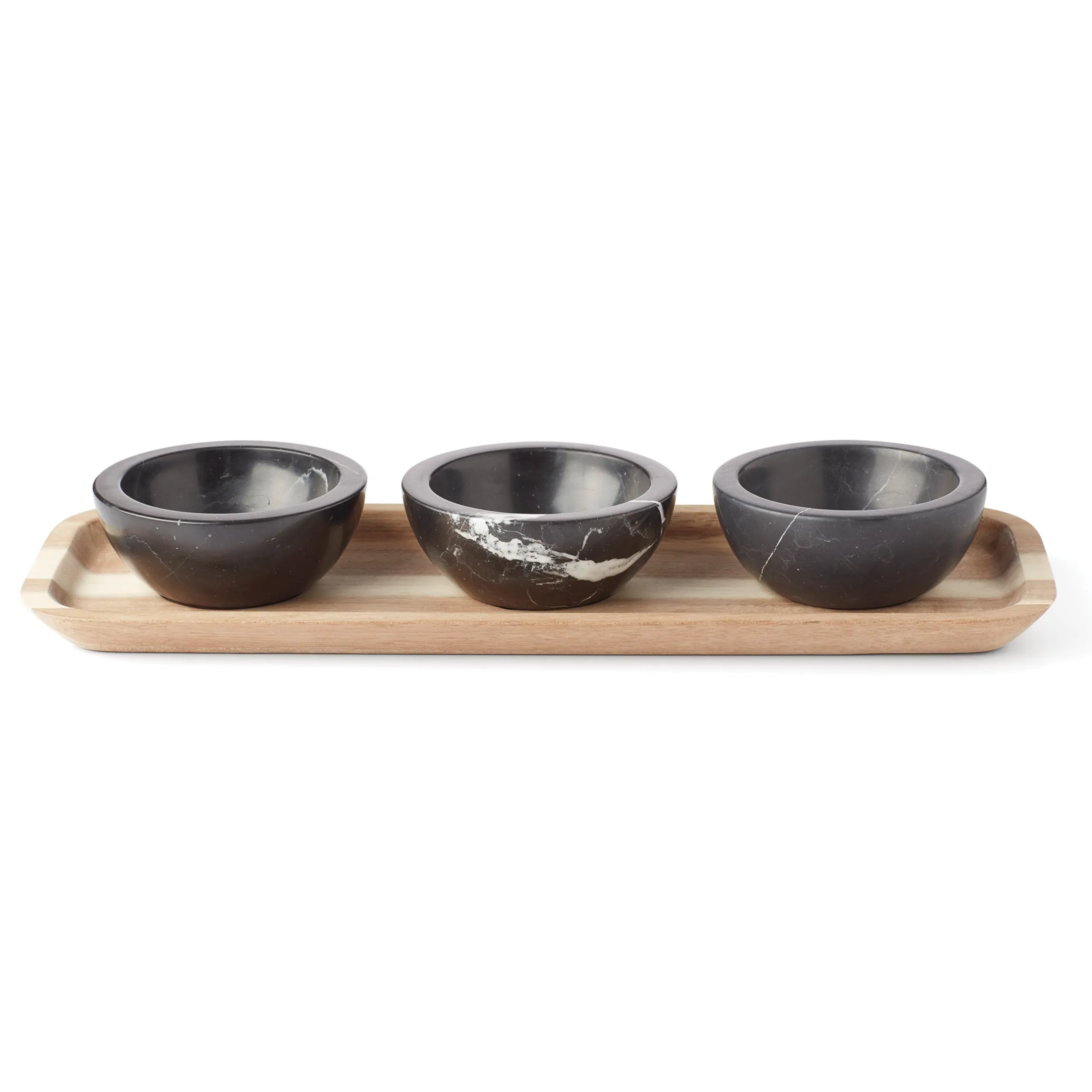 LX Collective Tray with 3 Dip Bowls