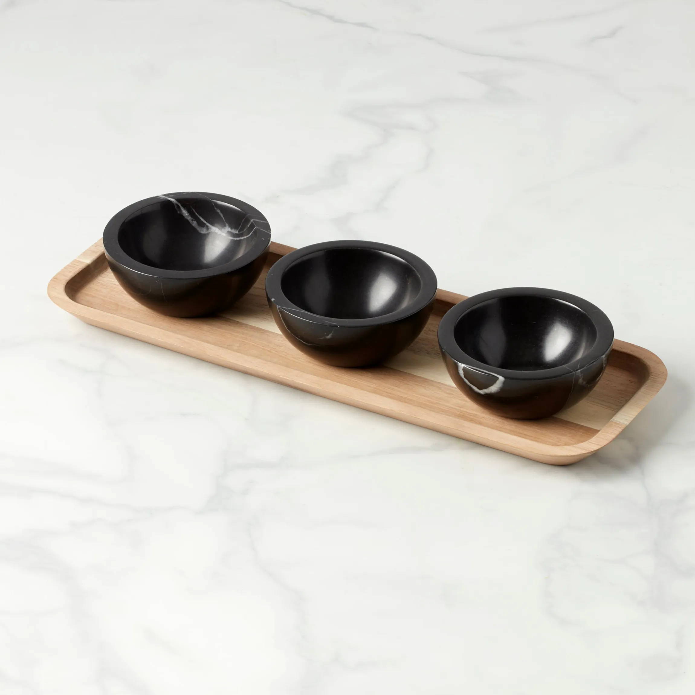 LX Collective Tray with 3 Dip Bowls