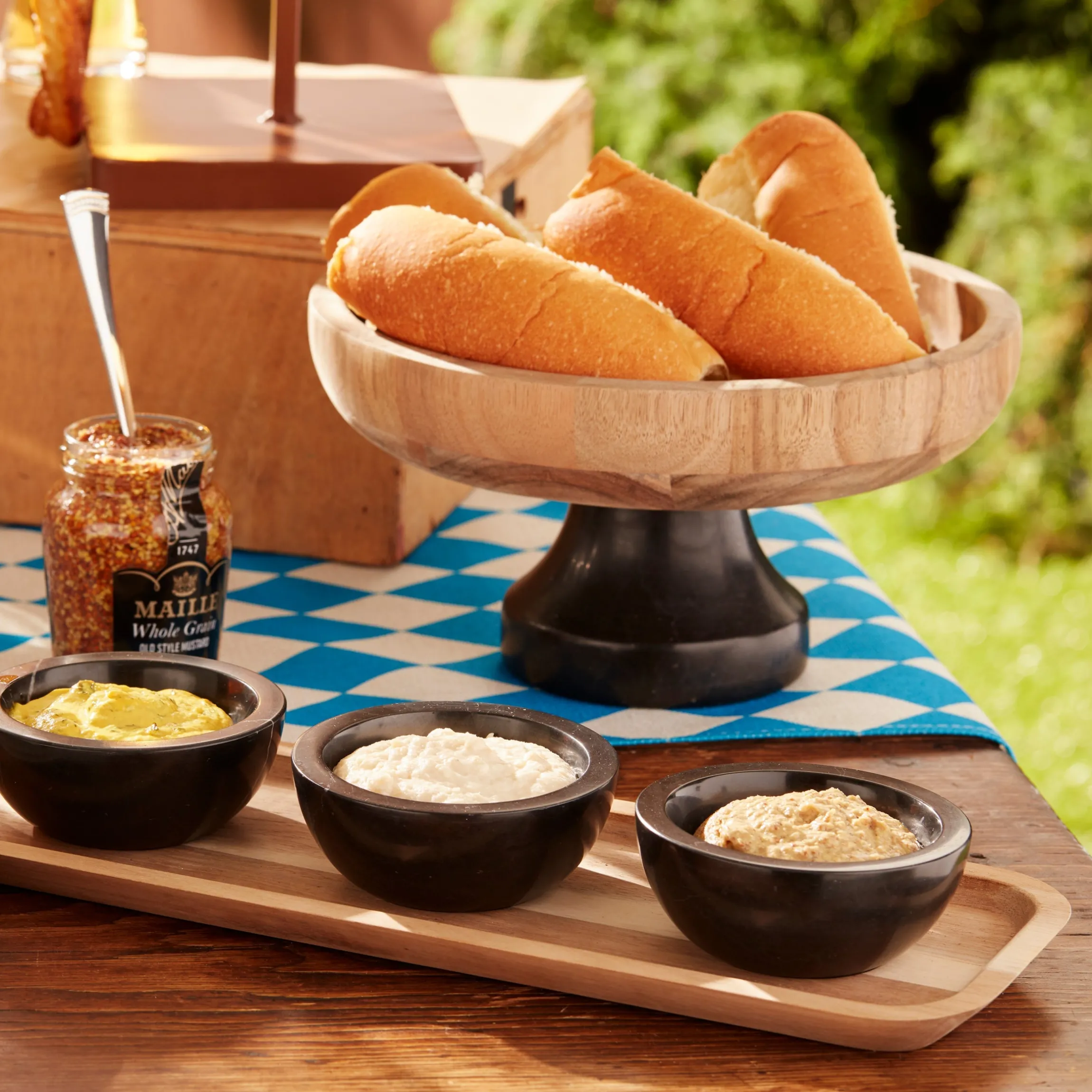 LX Collective Tray with 3 Dip Bowls
