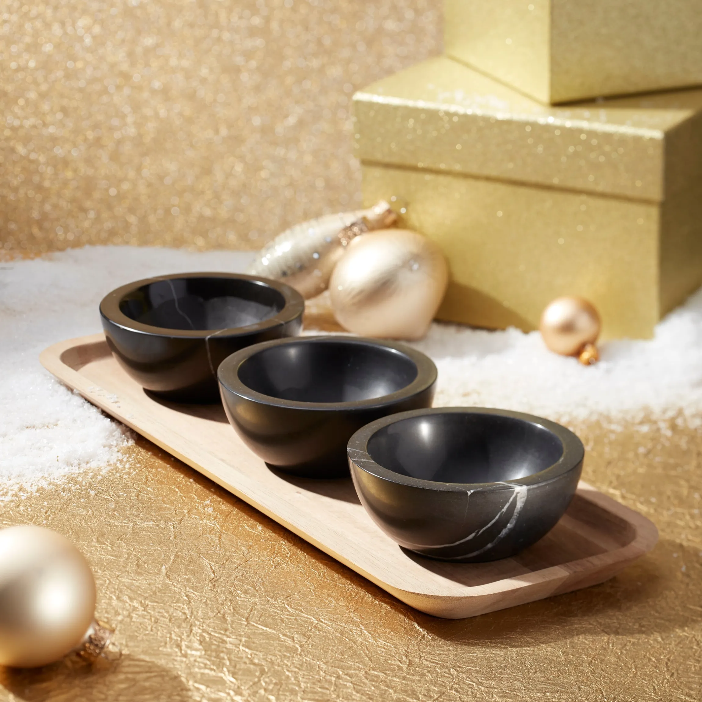 LX Collective Tray with 3 Dip Bowls