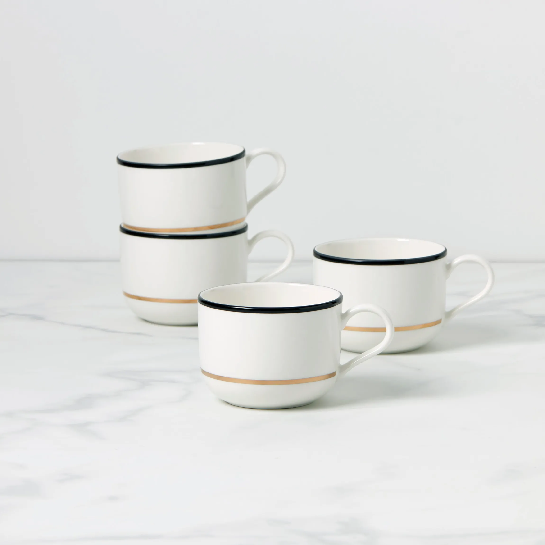 Make It Pop Black & White Mugs, Set of 4