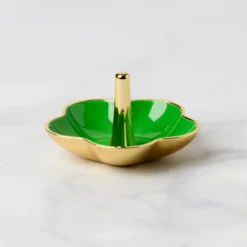 Make It Pop Green Metal Ring Dish