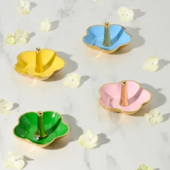 Make It Pop Green Metal Ring Dish