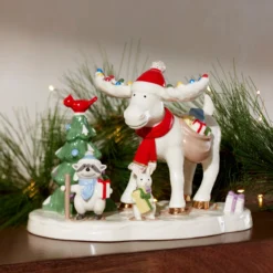 Marcel The Moose Delivering Gifts Figurine