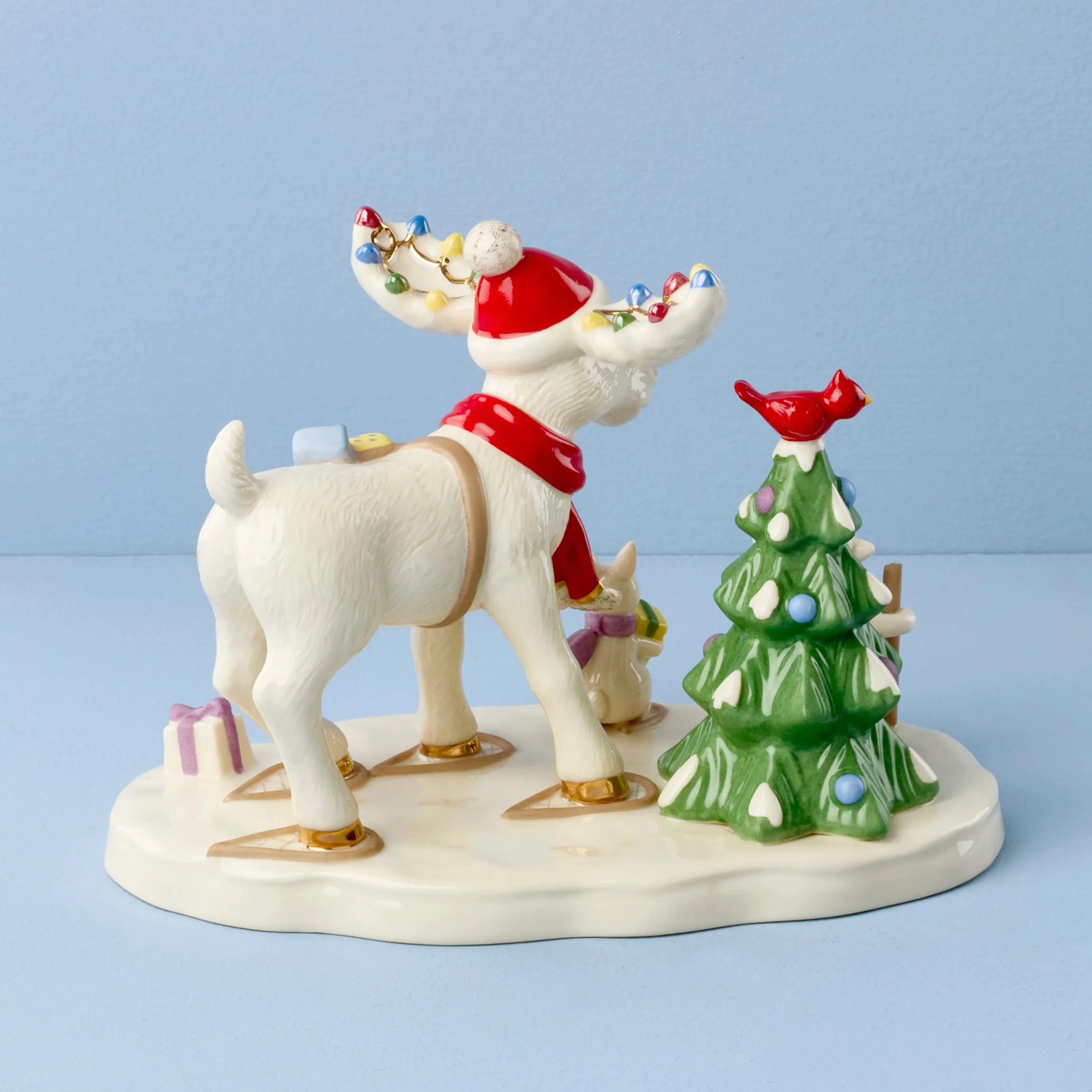 Marcel The Moose Delivering Gifts Figurine