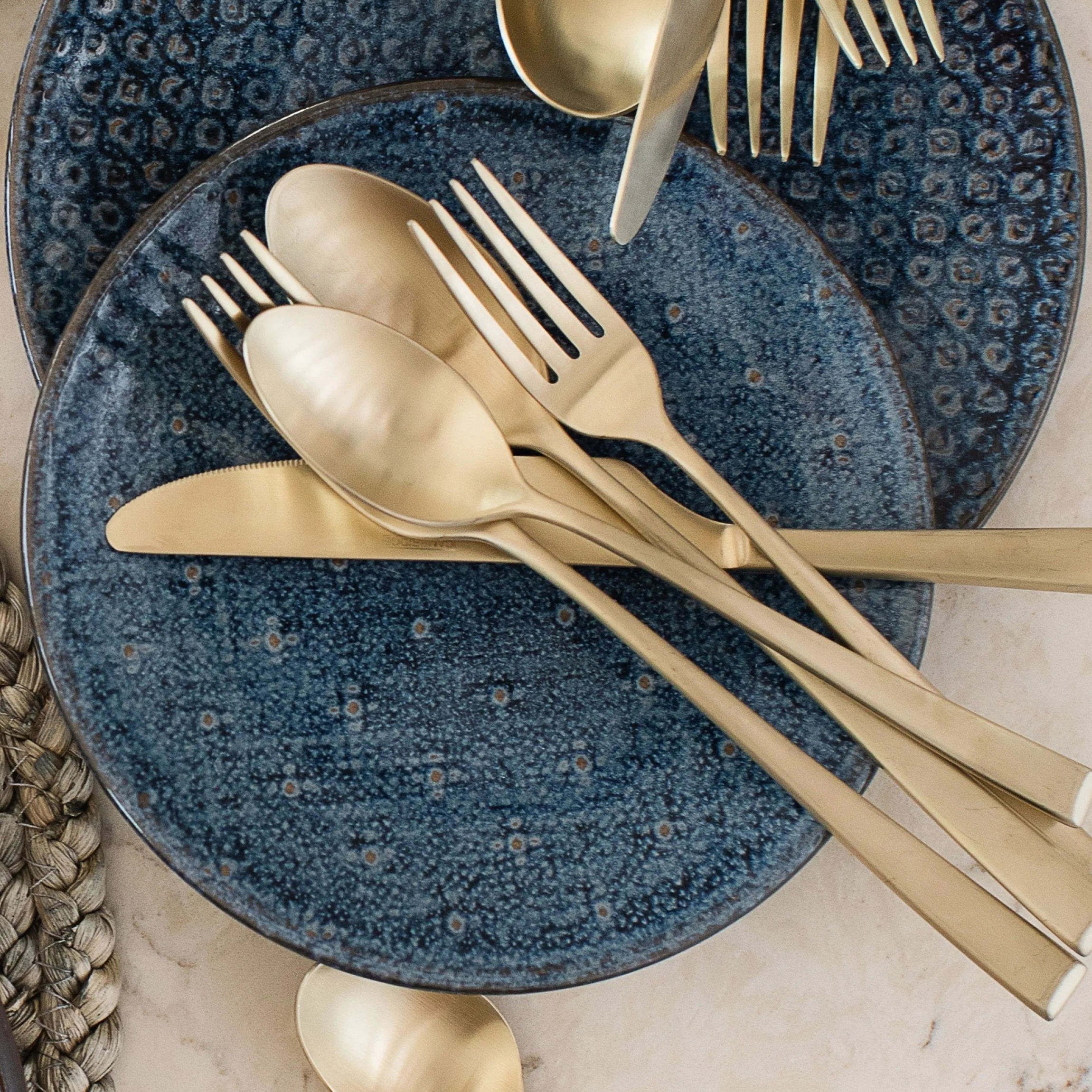 Marlise Champagne Satin 20-Piece Flatware Set