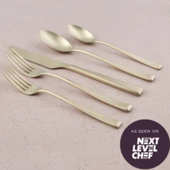 Marlise Champagne Satin 20-Piece Flatware Set
