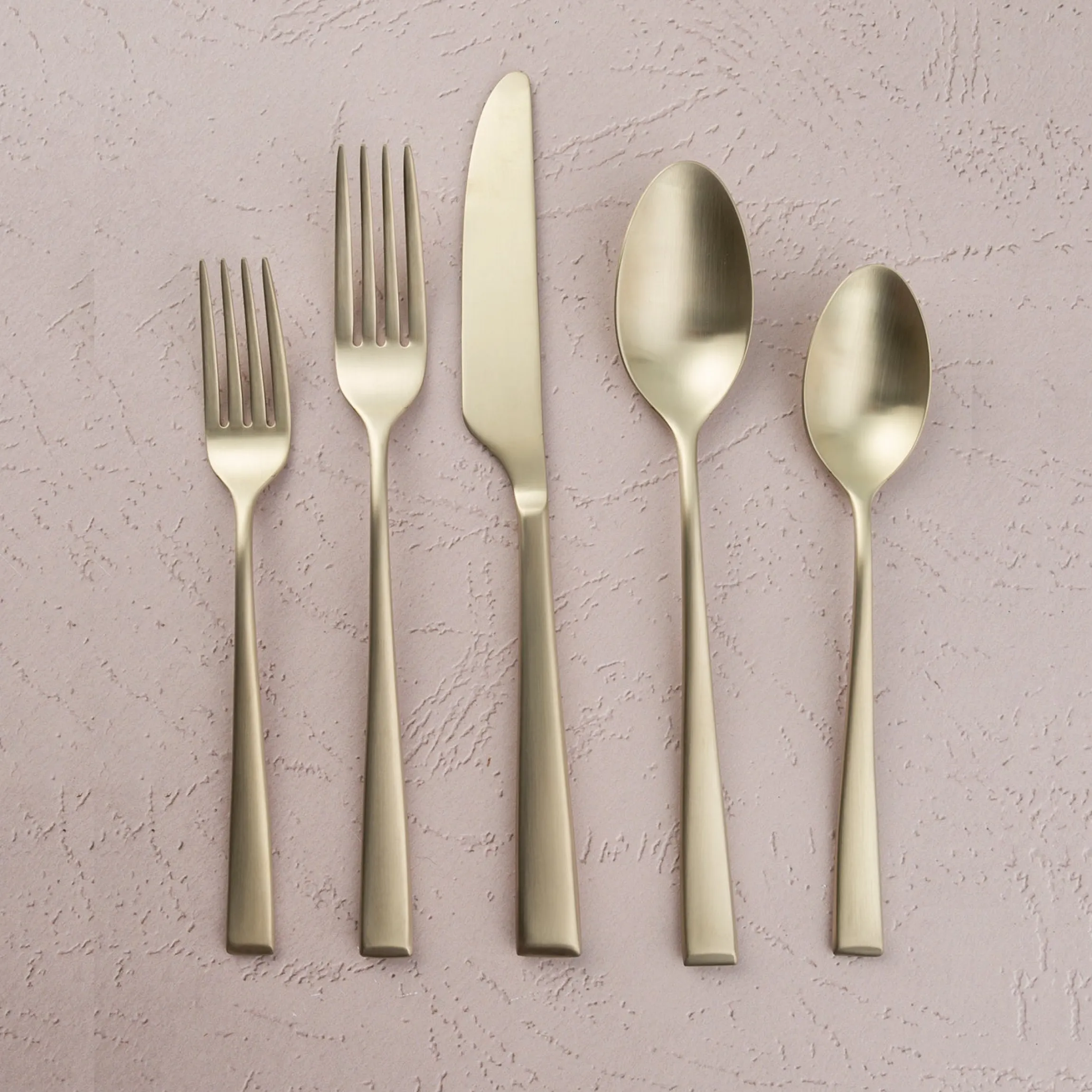 Marlise Champagne Satin 20-Piece Flatware Set