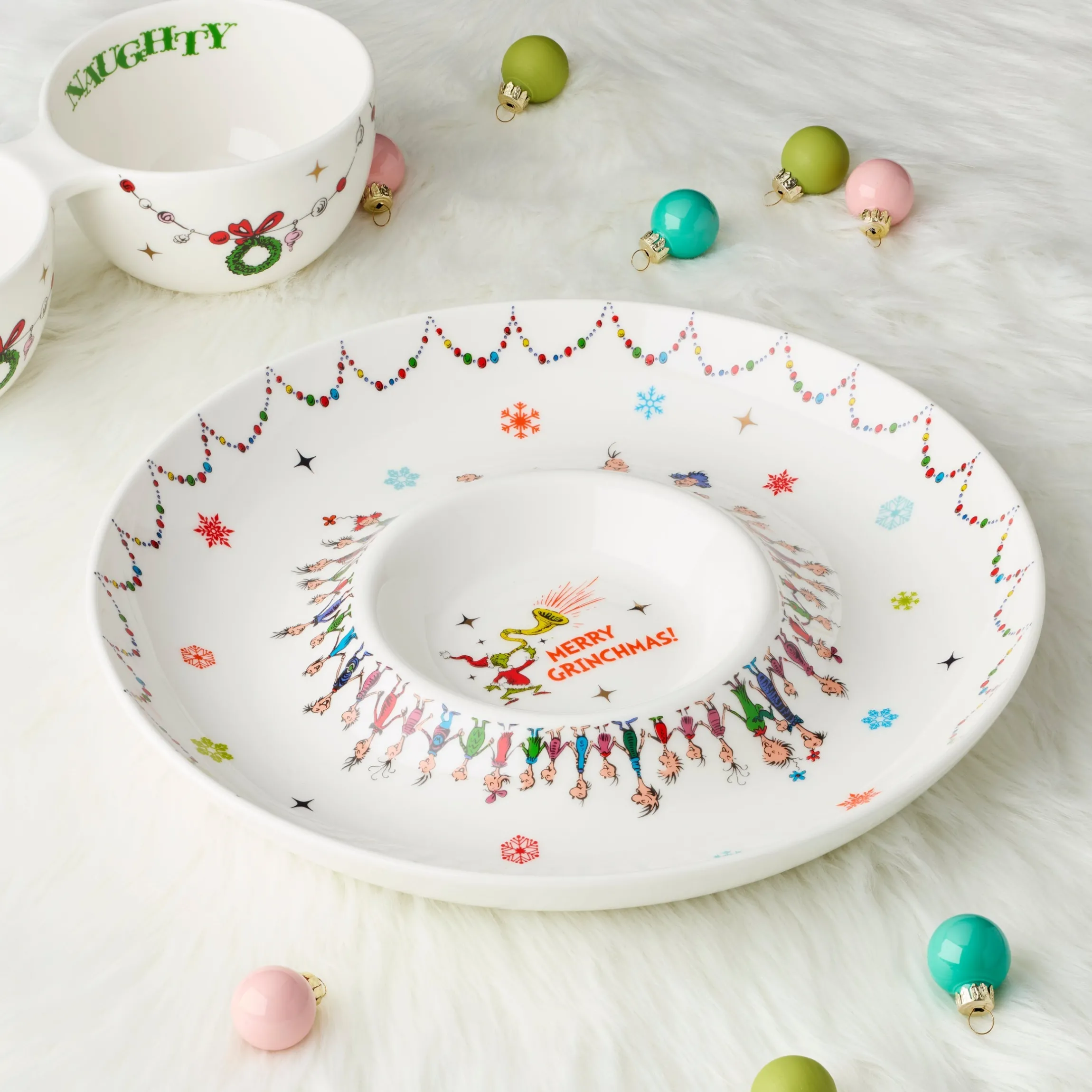 Merry Grinchmas Chip & Dip Bowl