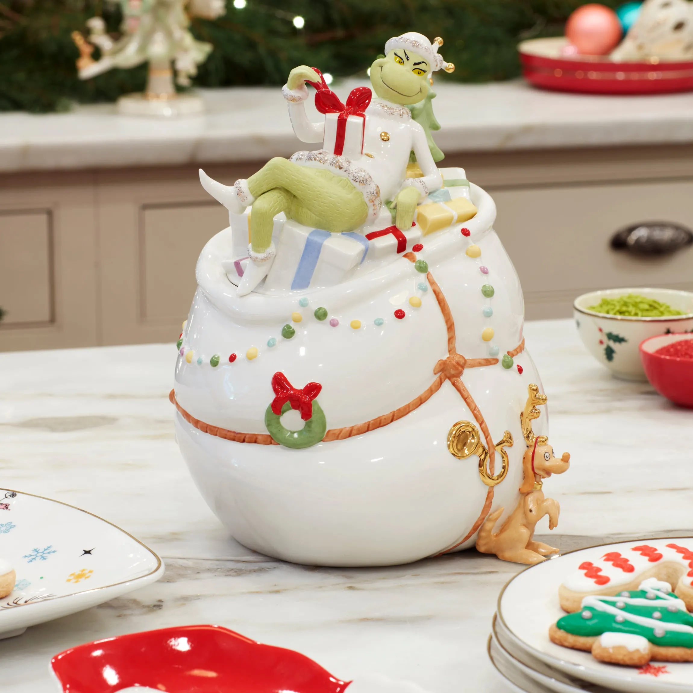 Merry Grinchmas Cookie Jar