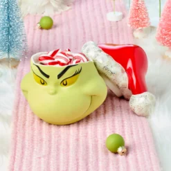 Merry Grinchmas Covered Candy Jar